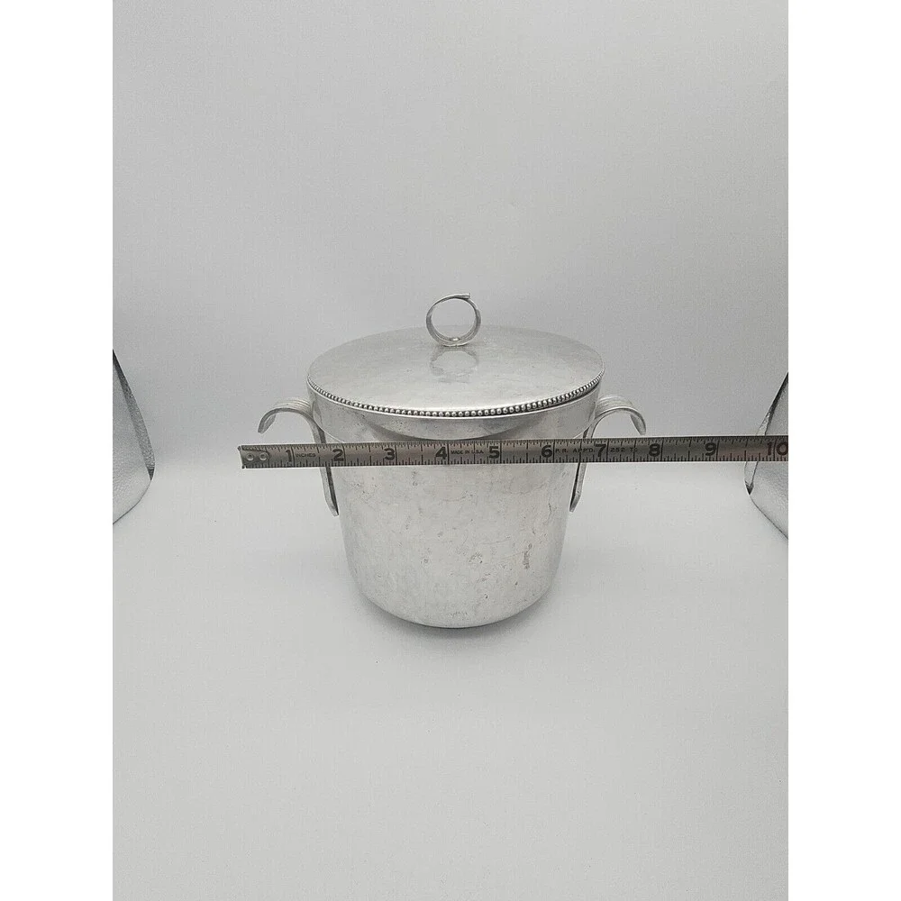 MCM BW Buenilum Hammered Aluminum Ice Bucket Two Handle
